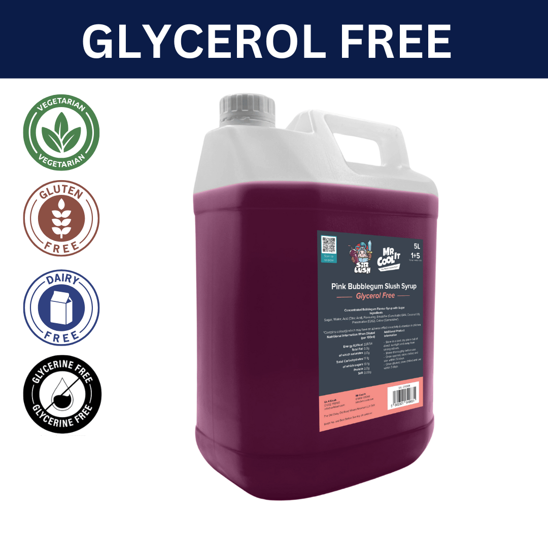 Pink Bubblegum Glycerol-Free Slush Syrup