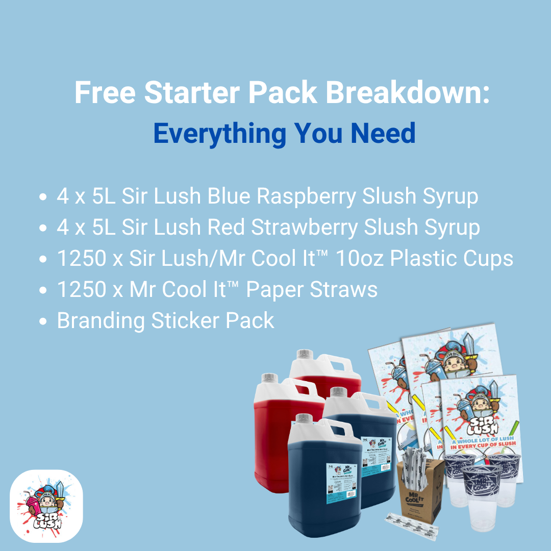 Sir-Lush Skyline Twin 2 x 10L Slush Machine - Free Starter Pack