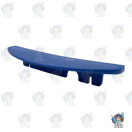 Drip tray trim piece for CAB Skyline machines with flat stainless steel front panel, in blue