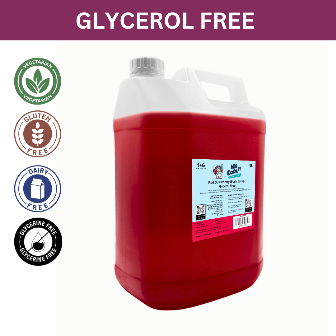 Glycerol Free Red Strawberry Slush Syrup