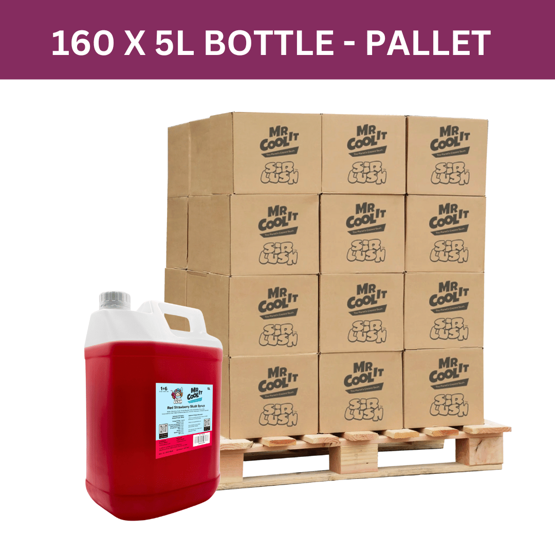 Pallet of Red Strawberry Slush Syrup - £8.50 per 5L