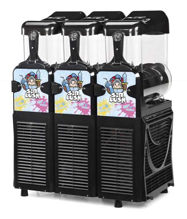 Sir Lush Branded Skyline Triple Slush Machine Black