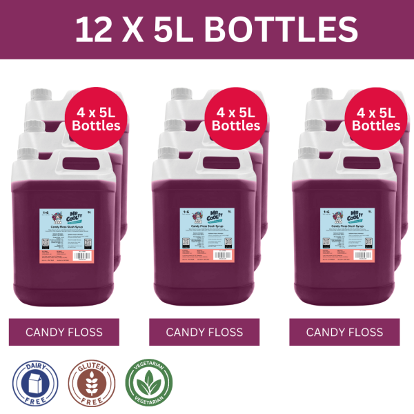 12-Pack of Candy Floss Slush Syrup